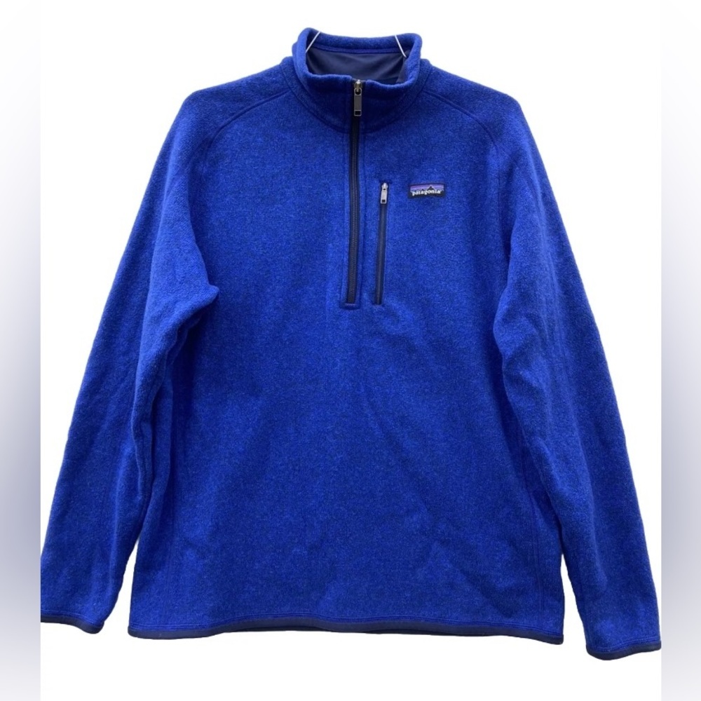 Patagonia Better Sweater Pullover 1/4 Zip Blue Fleece size L